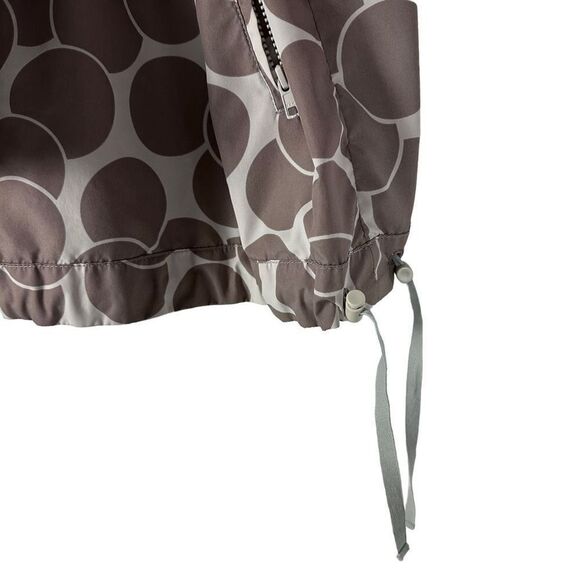 Boden Light Brown & Cream Polka Dot Pullover Hooded Windbreaker size 18 - Picture 8 of 8